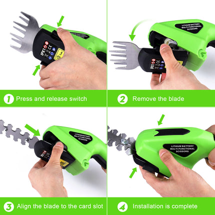 Cordless Hedge Trimmer Grass Shear,Electric Garden Handheld Hedge Shrub Cutter