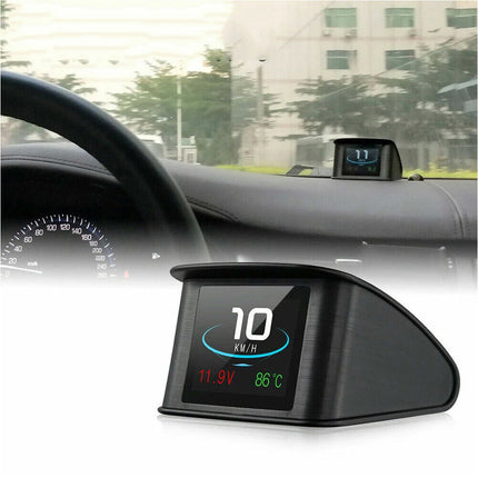 Smart Car HUD P10 Digital Head Up LCD Display Speedometer OBD 2 Scanner Upgrade