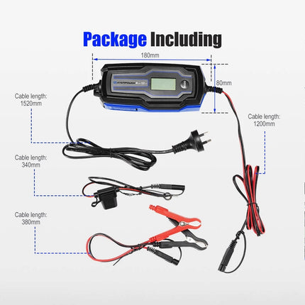 Smart Battery Charger Trickle 4A 6V/12V Automatic SLA AGM Car Truck Motorcycle