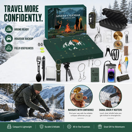 Survival Kit Outdoor Emergency Tools Christmas Gift Idea for Campers