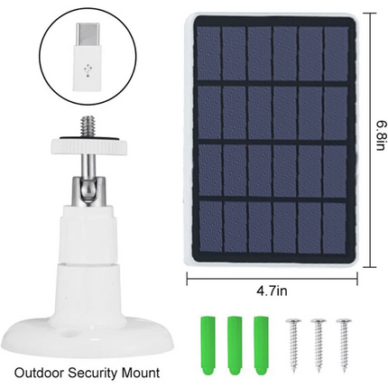 For Eufy Eufycam Cam E/2C/2/2 Pro USB Solar Panel Charger Security Camera Panel