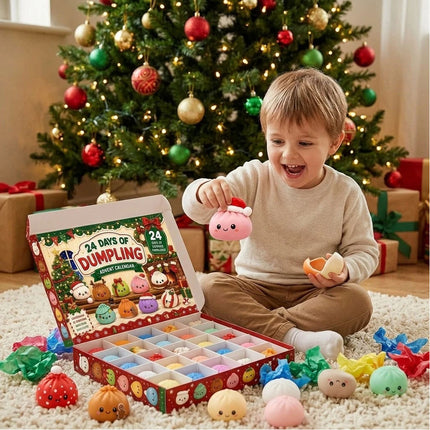 2026 Christmas Squishies Advent Calendar 24 Days Dumpling Toys Boys And  Girls Xmas Gift New