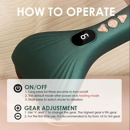 Electric Massager Tool Body Gua sha Scraping Fat Burning Anti-Cellulite 9 Levels