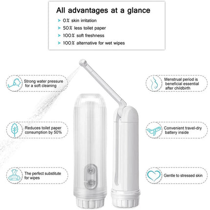 Travel Portable Bidet Sprayer Folding for Toilet Waterproof Electric Spray Auto