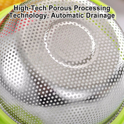 Stainless Steel Colander Strainer Drain Bowl for Vegetables Fruits Kitchen Tool