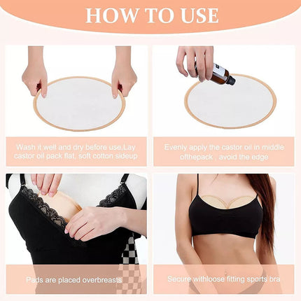 Castor Oil Pack Kit Compress Reusable Wrap Belt Inflammation Toxin Remover Sets