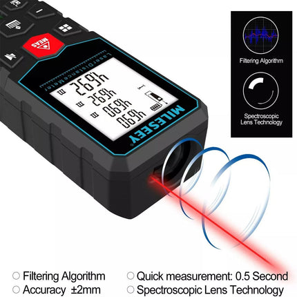 50M Laser Distance Meter Distance Area Volume Laser Measure Pythagorean