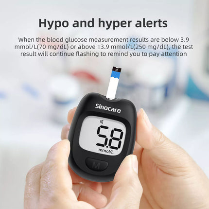Blood Glucose Monitor Diabetes Kit Blood Sugar Meter with 100 Test Strips