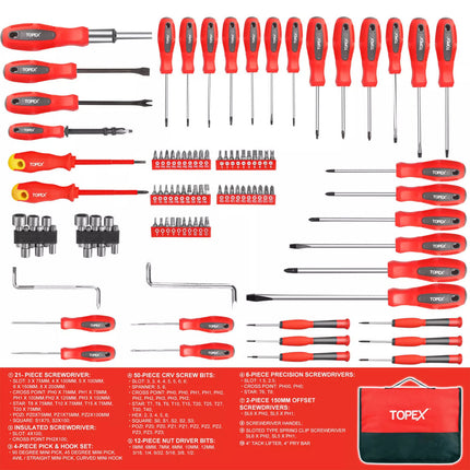 100 PCs Screwdriver Set Non-Slip Precision Screw Bits Sockets Kit w/ Oxford Bag