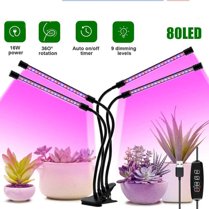 4 Head LED Grow Light with Stand for Indoor Plants Full Spectrum Plant Grow Lamp