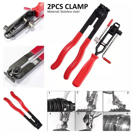 14pcs CV Joint Boot Clamp Pliers Automotive Hose Axle Pliers w/ CV Boot Clamps