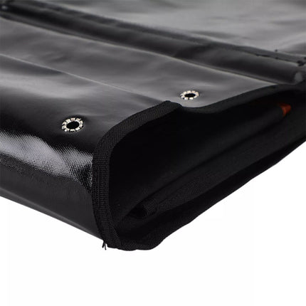 Waterproof Motorcycle Saddle Bag Black Universal Riding Canvas Travel Bag