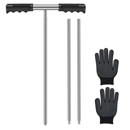 Stainless Steel Soil Probe Rod Height Adjustable Ground Probe Rod with T qrXdC·