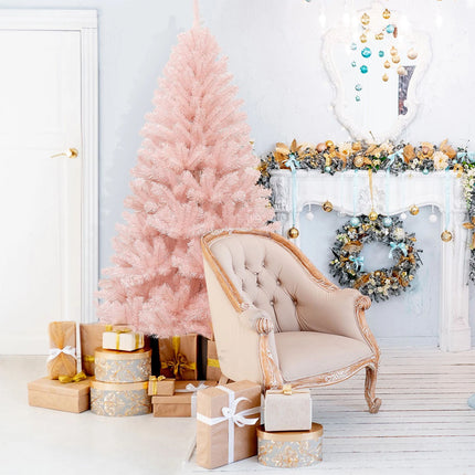 1.8M Pink Christmas Tree Decoration Xmas Trees Home Decor Metal Stand