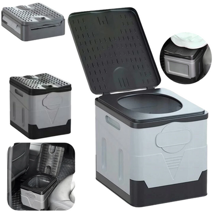 Portable Toilet Mobile Potty Outdoor Folding Toilet Caravan Hiking Camping