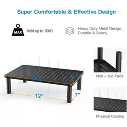 Height Adjustable Computer Monitor Stand Riser Laptop Printer TV Desktop Mount Without Drawer