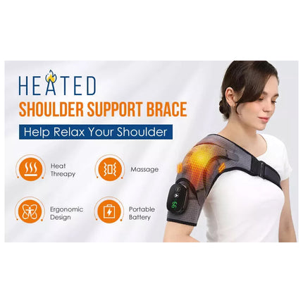 Heated Shoulder Wrap Shoulder Heating Pads Massager Rotator Cuff Support Brace