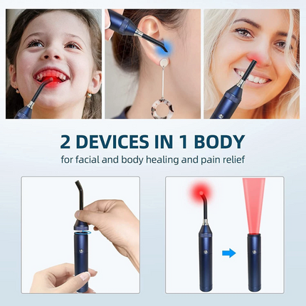 Infrared Red Light Therapy Device Lip Oral Cavity for Pain Relief Mouth Nose Ear