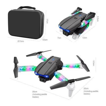 Drone with 2 Camera WiFi Foldable Quadcopter Live Video Drone RC Aircrafts Toys