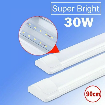 10pcs 3FT 90cm LED Batten Tube Light Garage Ceiling Panel Lamp 6500K Daylight