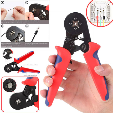 0.25-6mm2 Bootlace Ferrule Hand Crimper Crimp Crimping Tool Pliers Wire Cord End