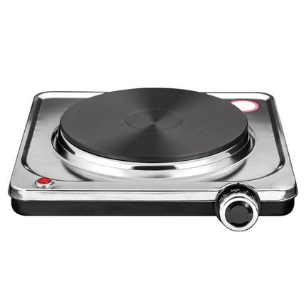 1500W Portable Hotplate Electric Cooktop Single Stainless Steel