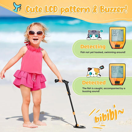 Metal Detector LCD Waterproof Deep Sensitive Treasure Coin Gold Finder Adult Kid