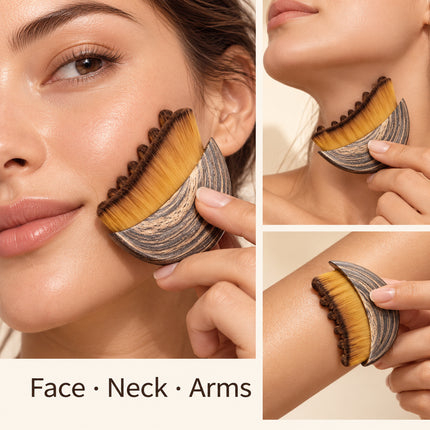 Lymphatic Face Massage Brush Curved Facial Contour & Neck Care Skincare Tool