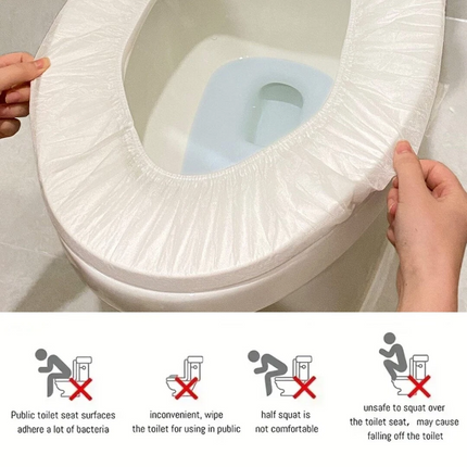 40pcs Disposable Toilet Seat Covers Convenient Travel and Public Restroom
