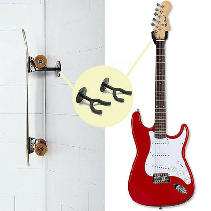8Pcs Guitar Hanger Wall Mount Holder Hook Rack Bracket Padded Instrument Display