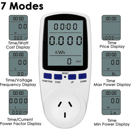 Plug 240V Watt Meter Power Energy Monitor Equipment Electricity Usage Socket