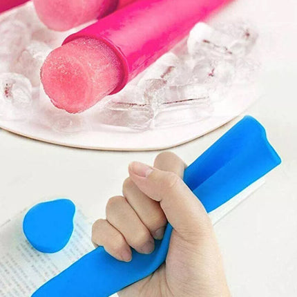 6X Silicone Ice Mould Cream Block Molds Icy Pole Jelly Pop Popsicle Maker 42ml