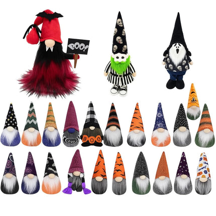Halloween Gnome Advent Calendar with 31 Gnome Plush Toy Gonk Countdown Calendar A 24 Days(24 Gnomes)
