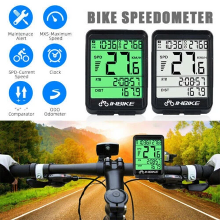 Waterproof Wireless Bicycle Bike Cycle LCD Digital Computer Speedometer Odometer