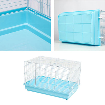 Compact Home Habitat Small Pet Cage Easy to Clean (Blue)
