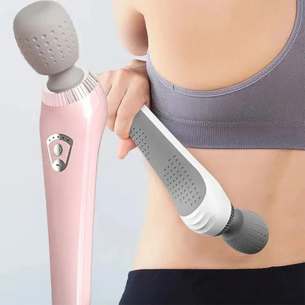 Portable Electric Massage Stick - USB Charging, Full Body Vibration Massager Gun White
