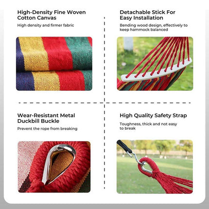 320KG Double Hanging Hammock Outdoor Garden Travel Beach Swinging Bed Camping AU