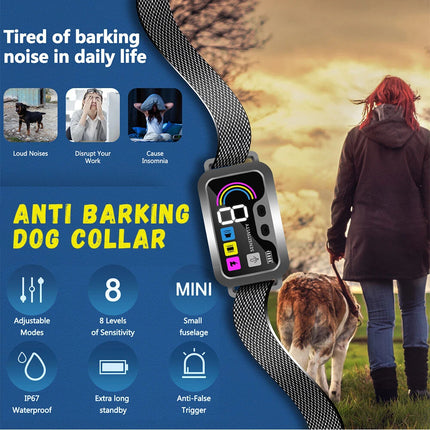 Anti Bark Dog Collar Auto Stop Barking Training Collar Obedience Rechargeable