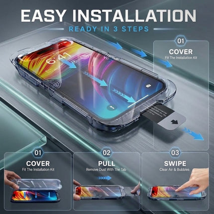 2PCS 9H Tempered Glass Screen Protector For iPhone 18 Pro Max 17 Pro Max HD Clear