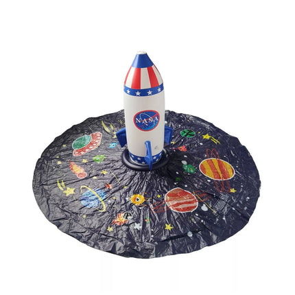 Sprinkler Water Play Mat Rocket Splash Outdoor Inflatable Pad Pool Fun Kids