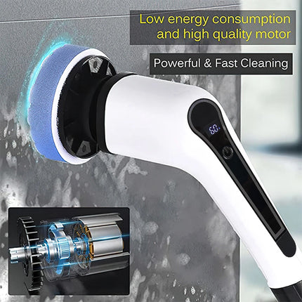 Cordless Electric Scrubber Cleaning Brush with 7 Replaceable Brush Heads