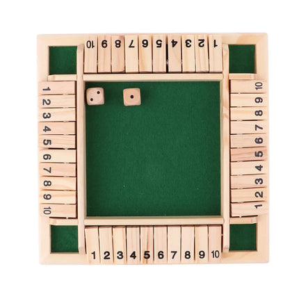 Shut the Box Game Wooden Board Number Drinking Dice Toy Family Traditional