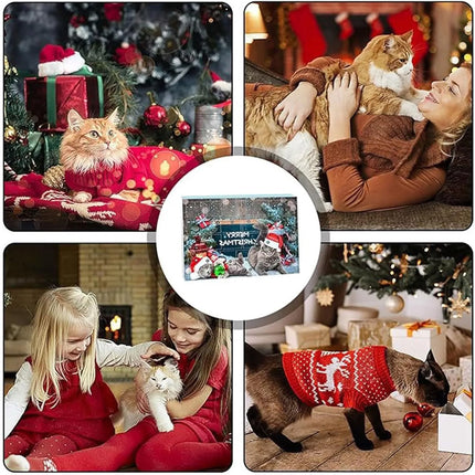 Cat Advent Calendar Christmas Countdown Calendar for Kitten Toys 24 PCS