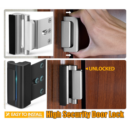 2x Defender Security Protective Door Reinforcement Lock Add Extra High Security