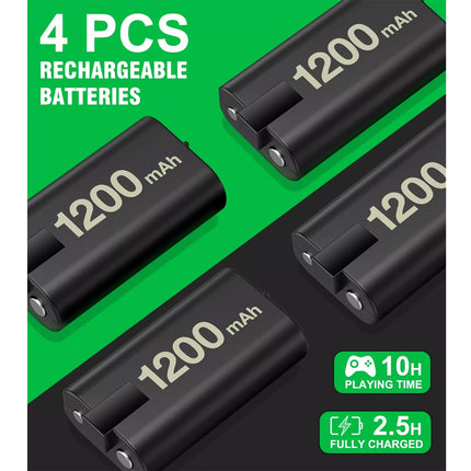 For Xbox One Series S X Controller Rechargeable Battery Pack + Charging Dock