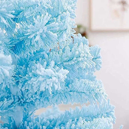 1.5m Blue Artificial Christmas Tree with Stand Xmas Party Holiday Decoration Snow Tip