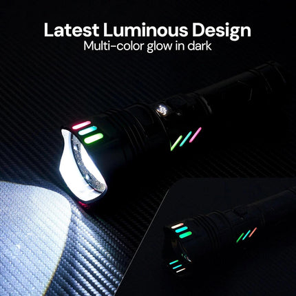 1500000lm LED Flashlight Torch Zoom Light Super Bright Camping Rechargeable Lamp