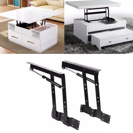2x Folding Lift Up Coffee Table Mechanism Hardware Heavy Duty Lifting Hinges