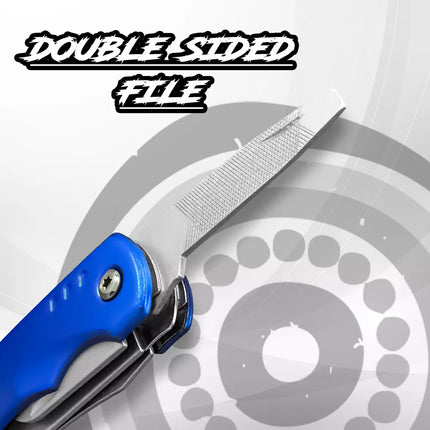 Camping Survival Outdoor Hiking Folding Portable Pocket Multitool Tool Wrench Blue