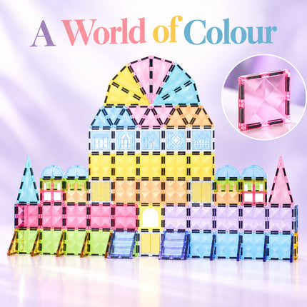 102 Pcs Diamond Magnetic Tiles Castle Building Set Construction Christmas Gift